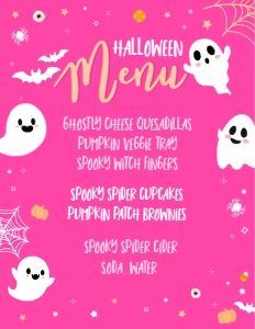 Hey Boo Menu - www.printerfairy.com design preview