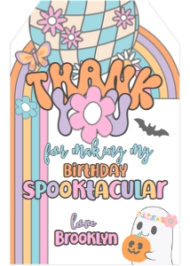 Ghost Hippie Halloween Favor tag (2.5x3.5) - www.printerfairy.com: Ghost Hippie Halloween Favor tag - www.printerfairy.com
