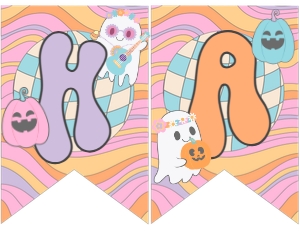 Ghost Happy Birthday Banner (11x8.5) - www.printerfairy.com: Ghost Happy Birthday Banner (11x8.5) - www.printerfairy.com