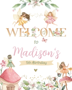 Fairies Welcome Sign - www.printerfairy.com design preview