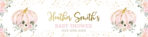 Little Pumpkin Baby Shower Water Bottle Labels - www.printerfairy.com design preview