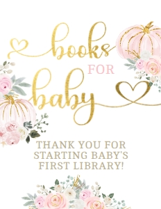 Little Pumpkin Baby Shower Books for Baby  (8.5x11) - www.printerfairy.com design preview