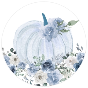 Floral Toppers Dusty Blue - www.printerfairy.com design preview
