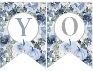 Floral Happy Birthday Banner - www.printerfairy.com design preview