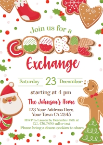 Invitation Cookie Exchange - www.printerfairy.com design preview