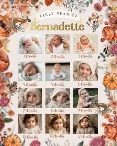 Pumpkin Fairies 1st Birthday Board Photos - www.printerfairy.com design preview