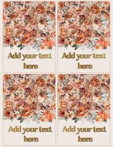 Pumpkin Floral Food Tent - www.printerfairy.com: Pumpkin Floral Food Tent  - www.printerfairy.com