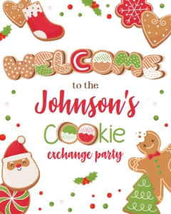 Christmas Welcome Sign - www.printerfairy.com design preview
