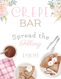 Paris Activities Pack Crepe Bar Sign1 (white, pink) - www.printerfairy.com design preview