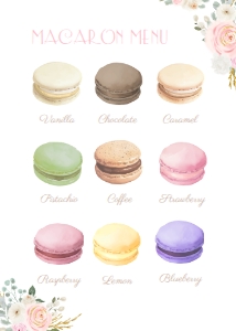 Paris Activities Pack Macaron Bar Sign2 5x7 (white, pink) - www.printerfairy.com design preview