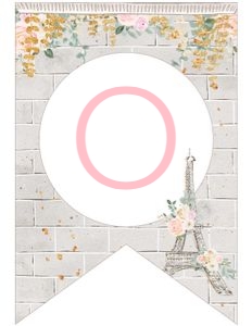 Paris Banner ONE (white, pink) - www.printerfairy.com design preview