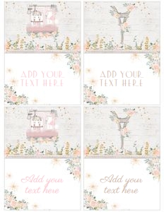 Paris Food Tents (white, pink) - www.printerfairy.com design preview