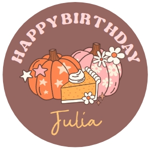 Little Pumpkin Groovy Toppers - www.printerfairy.com design preview