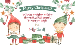 Christmas Elf Birthday Gable Box - www.printerfairy.com design preview
