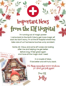 Christmas Elf Important News Letter - www.printerfairy.com design preview
