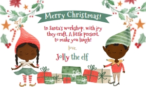 Christmas - Elf Birthday Girl Gable Box - www.printerfairy.com design preview