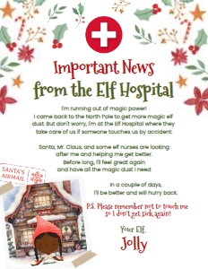 Christmas - Elf Girl Important News - www.printerfairy.com design preview