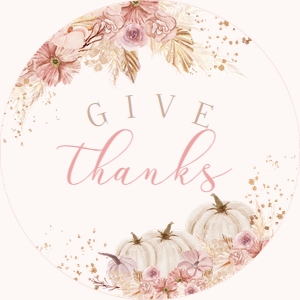 Thanksgiving Dinner Pampas Grass Topper (pink) - www.printerfairy.com design preview