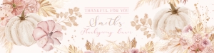 Thanksgiving Dinner Pampas Grass Napkin Rings (pink) - www.printerfairy.com design preview