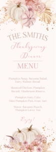 Thanksgiving Dinner Pampas Grass Menu (pink) - www.printerfairy.com design preview