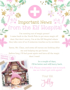 Christmas Elf Pink-Girl Important News - www.printerfairy.com design preview
