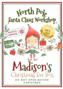 Christmas North Pole Santa Claus Workshop (5x7) - www.printerfairy.com design preview