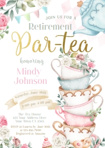 Tea Retirement Party Invitation - www.printerfairy.com design preview