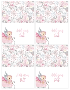 Winter Wonderland Bear Baby Shower Food Tents - www.printerfairy.com design preview