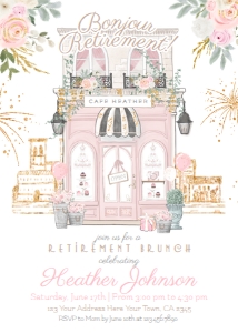 Paris Retirement Invitation (5x7) - www.printerfairy.com design preview