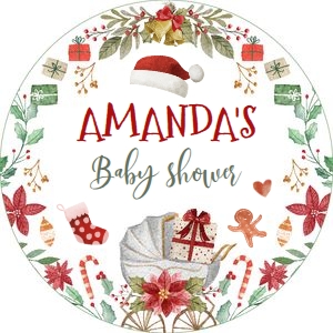 Santa Baby Shower Topper (red, green) - www.printerfairy.com: Santa Baby Shower Topper (red, green) - www.printerfairy.com