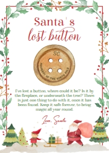 Santa's Lost Button (red, green) - www.printerfairy.com design preview