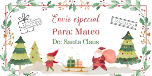 Santa Etiqueta Correo (rojo, verde) - www.printerfairy.com design preview
