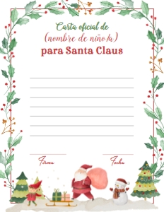 Santa Carta_1 (rojo, verde) - www.printerfairy.com design preview