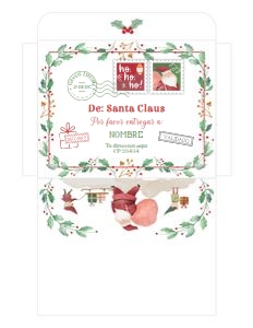 Santa Sobre (rojo, verde) - www.printerfairy.com design preview