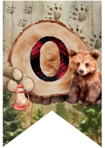 Bear Lumberjack One Banner (6x8.5) - www.printerfairy.com design preview