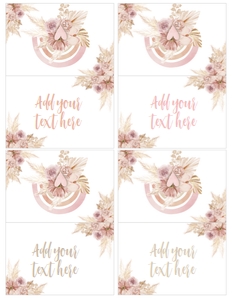 Rainbow Boho Food Tents - www.printerfairy.com design preview
