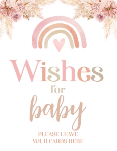 Rainbow Boho Wishes for Baby - www.printerfairy.com design preview