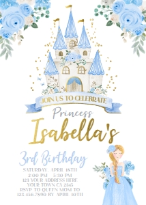 Princess Castle Birthday Invitation_3 (blue) - www.printerfairy.com design preview