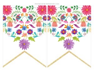 Floral Fiesta Banner - www.printerfairy.com: Floral Fiesta Banner - www.printerfairy.com
