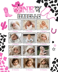 Cowgirl Disco Photo Board - www.printerfairy.com design preview
