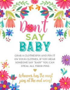 Fiesta Baby Shower Games - www.printerfairy.com design preview