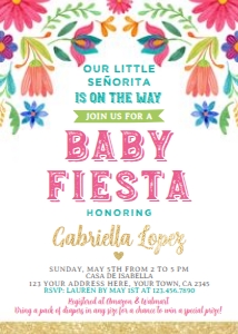 Fiesta Invitation Baby Fiesta - www.printerfairy.com design preview