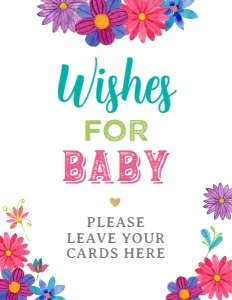 Fiesta Wishes for Baby Sign - www.printerfairy.com design preview