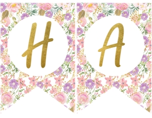 Princess Castle Happy Birthday Banner (11x8.5) - www.printerfairy.com: Princess Castle Happy Birthday Banner (pink gold) - www.printerfairy.com