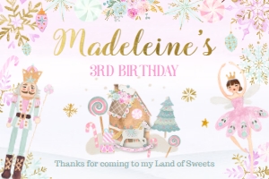 Nutcracker Birthday Gable Box (pink, mint) - www.printerfairy.com design preview