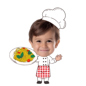 Trattoria Birthday Topper with FACE (red, green - 2x2) - www.printerfairy.com: Trattoria Birthday Topper with FACE (red, green) - www.printerfairy.com