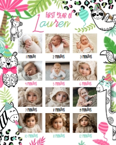 Party Animals Board Photo (white) - www.printerfairy.com design preview