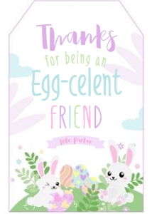 Easter Bunnies Eggcelent Easter Tag (pastels) - www.printerfairy.com design preview