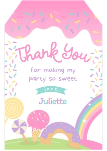 Candyland & Ice Cream Favor Tags (pink white) - www.printerfairy.com design preview