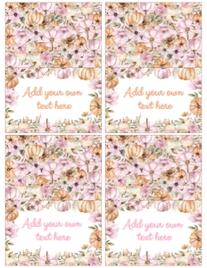 Little Pumpkin Girl Food Tents (pink, orange) - www.printerfairy.com design preview